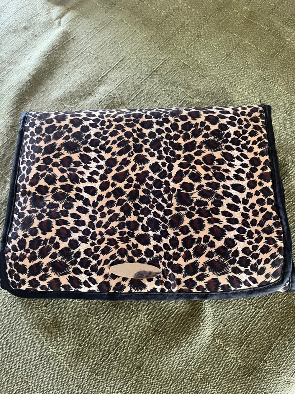 Silpada Leopard Print Jewelry Travel Case - Black, Brown, Cream